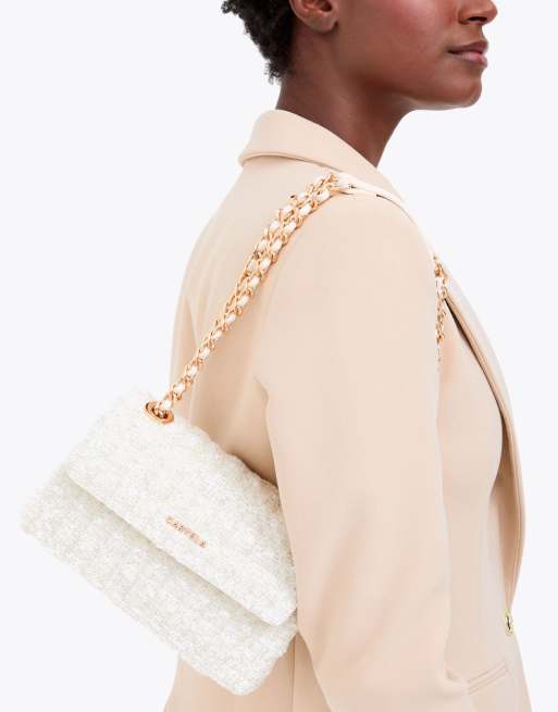 Carvela Rosa chain shoulder bag in bone combination, 4 of 4