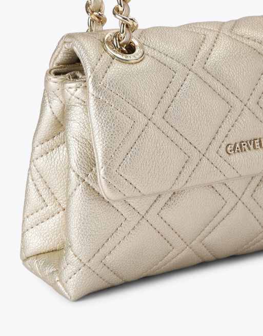 Carvela Rosa chain shoulder bag in gold combination, 3 of 4