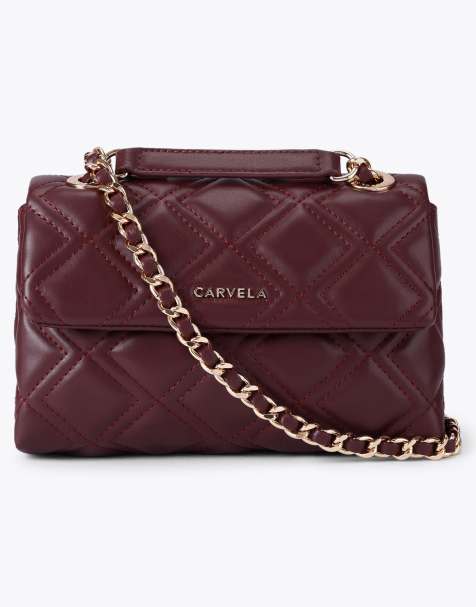 Carvela Rosa chain shoulder bag in red dark - view 1