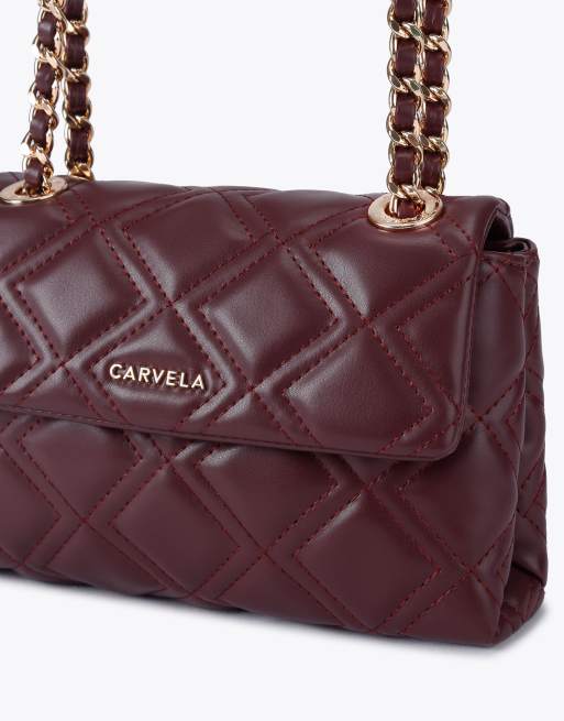 Carvela Rosa chain shoulder bag in red dark, 4 of 4