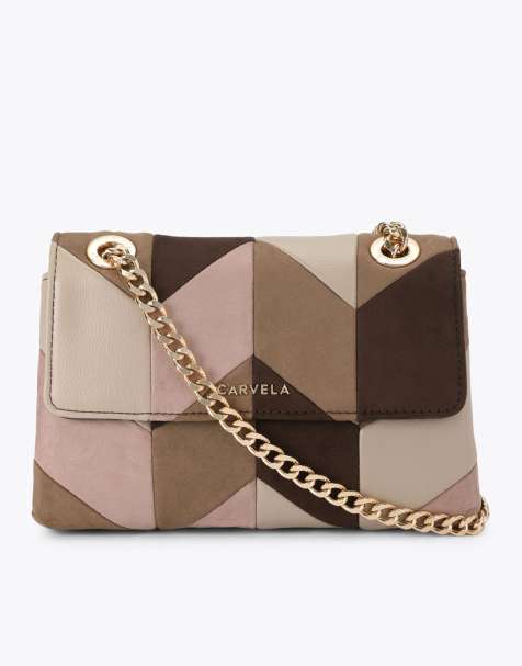 Carvela Rosa chain shoulder bag in taupe combination - view 1