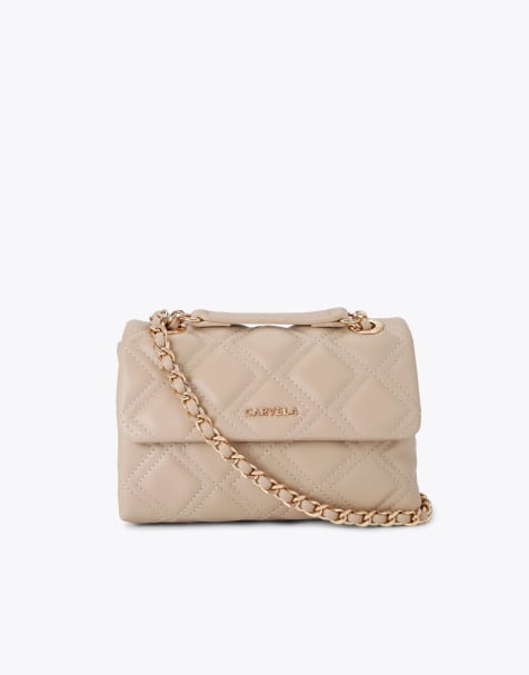 Carvela Rosa chain shoulder bag in taupe - view 1
