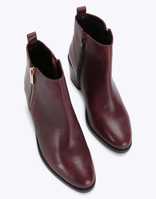 Carvela Secilly low ankle boots in wine, 2 of 4