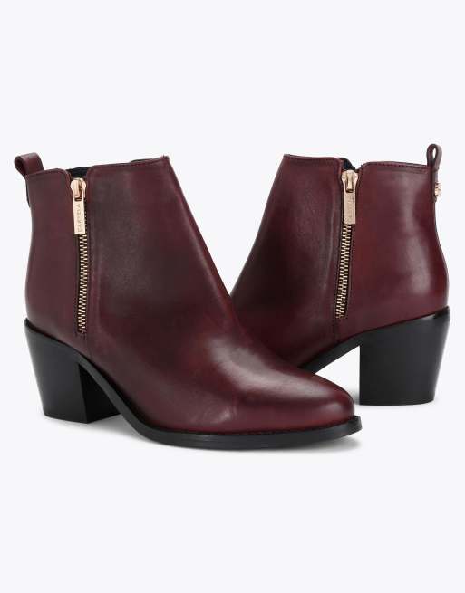 Carvela Secilly low ankle boots in wine, 4 of 4