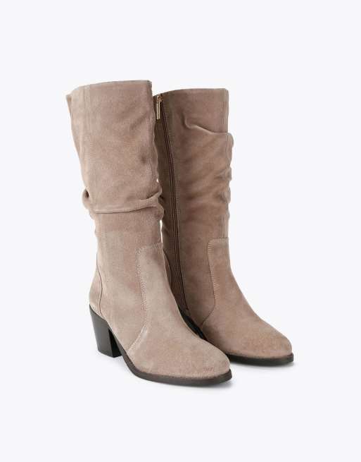 Carvela Secilly mid knee boots in taupe, 2 of 4