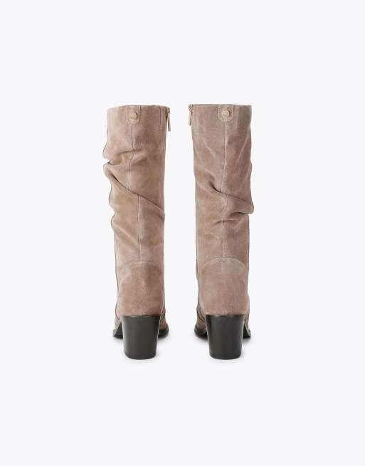 Carvela Secilly mid knee boots in taupe, 3 of 4