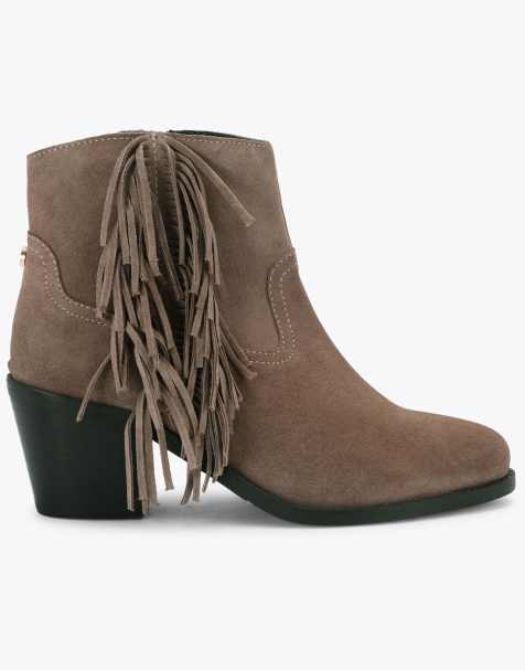 Carvela Secilly western low ankle boots in taupe - view 1