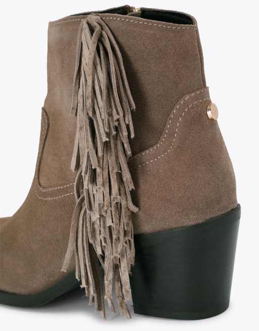 Carvela Secilly western low ankle boots in taupe, 3 of 4