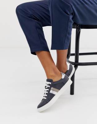 carvela navy trainers