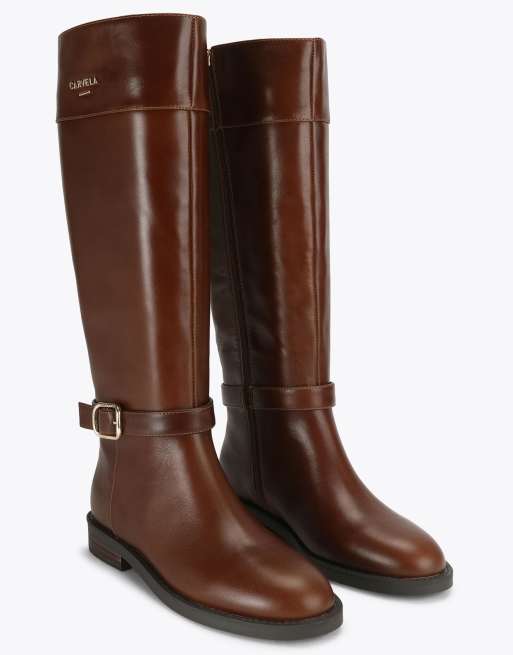 Carvela Silvare riding boot knee boots in brown, 2 of 4
