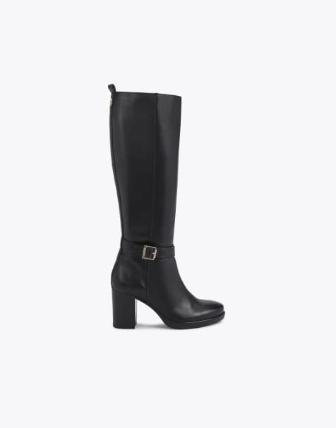 Carvela Silver 2 high knee boots in black leather - view 1