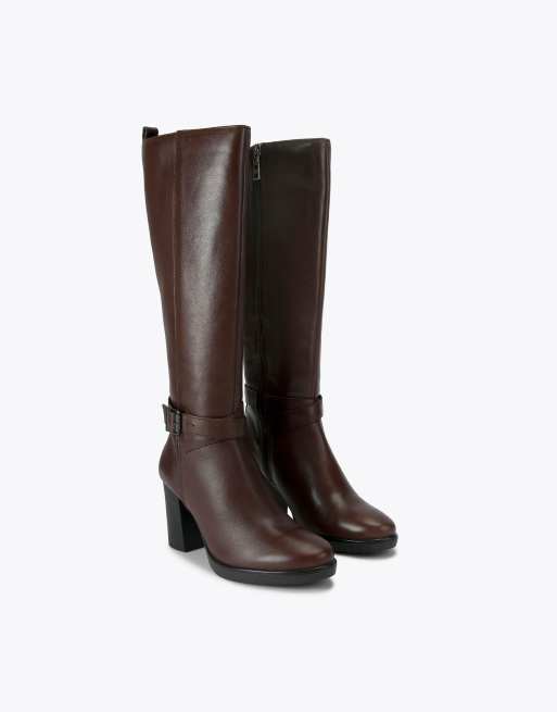 Carvela Silver 2 high knee boots in dark brown leather, 2 of 4