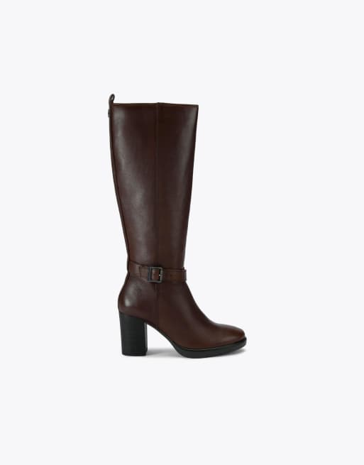 Carvela Silver 2 high knee boots in dark brown