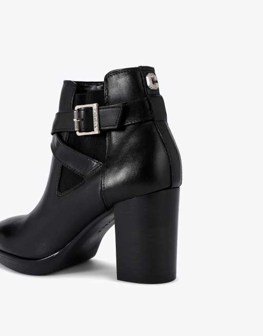 Carvela Silver 2 mid ankle boots in black leather, 3 of 4