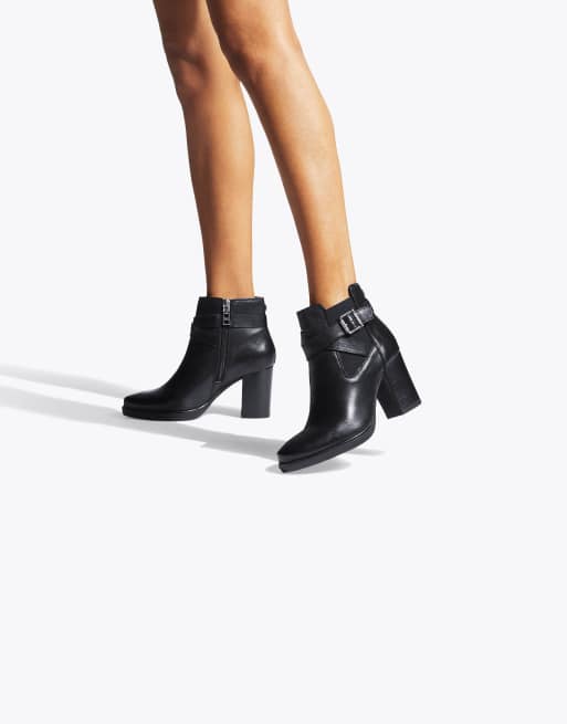 Carvela Silver 2 mid ankle boots in black leather, 4 of 4