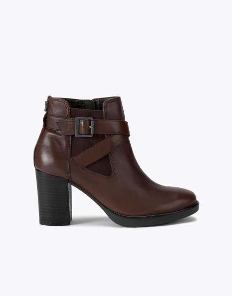 Carvela Silver 2 Mid Ankle Boots in Dark Brown leather - view 1