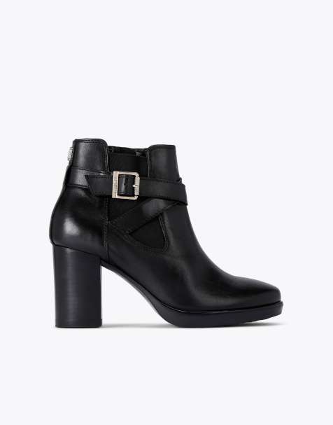 Carvela Silver 2 wide fit high ankle boots in black leather - view 1