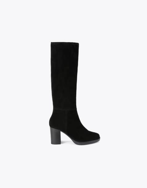 Carvela Silver knee boots in black suede - view 1