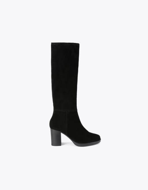 Carvela Silver knee boots in black