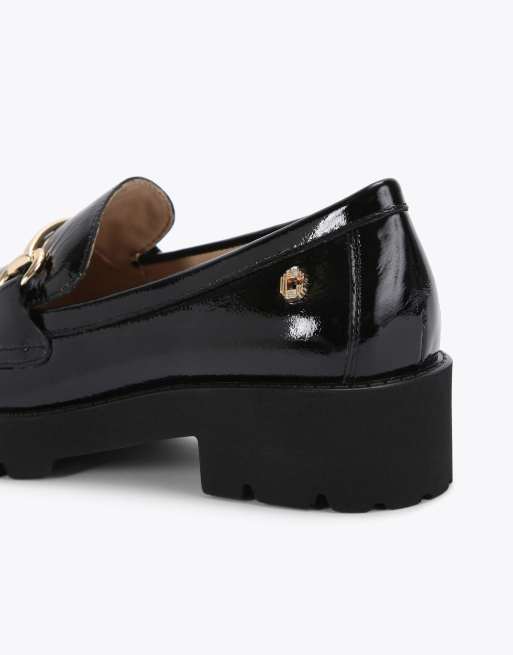 Carvela Snap chunky flat shoes in black combination, 3 of 4