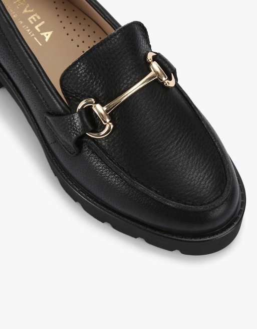 Carvela Snap chunky flat shoes in black, 4 of 4