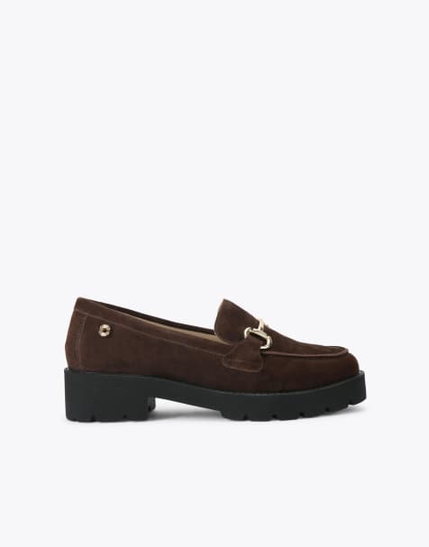 Carvela Snap chunky flat shoes in brown - view 1