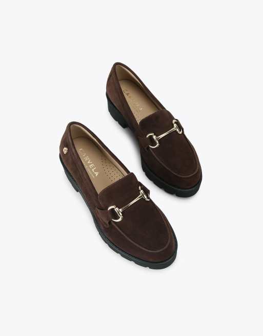 Carvela Snap chunky flat shoes in brown, 2 of 4