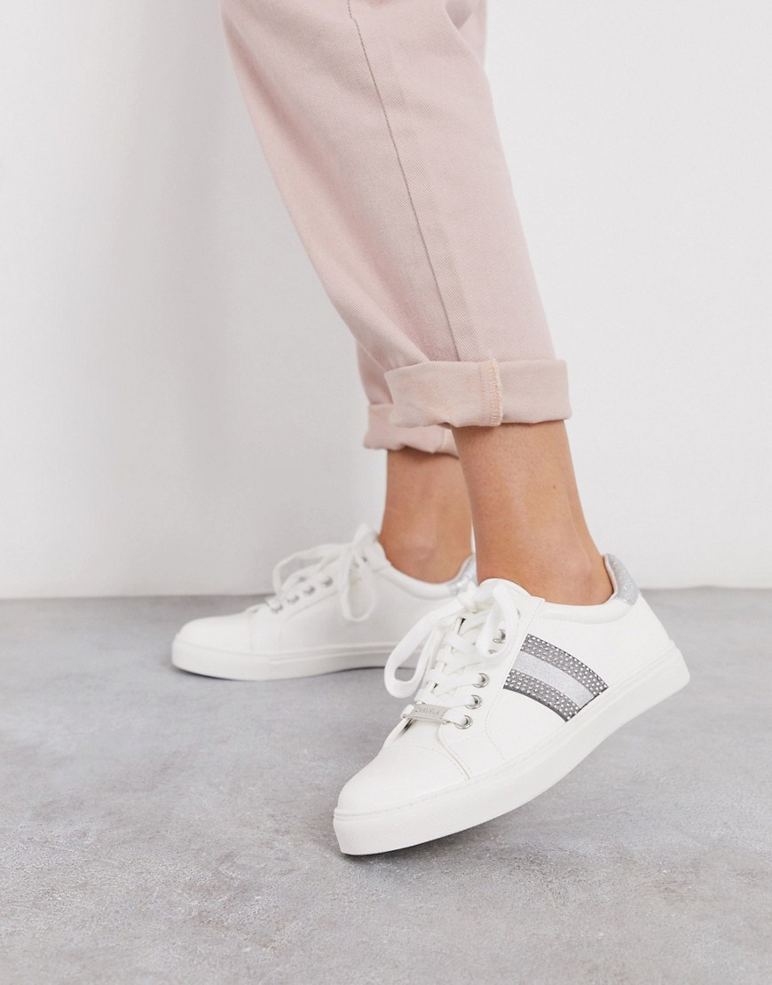 Carvela - Sneakers con righe laterali-Bianco