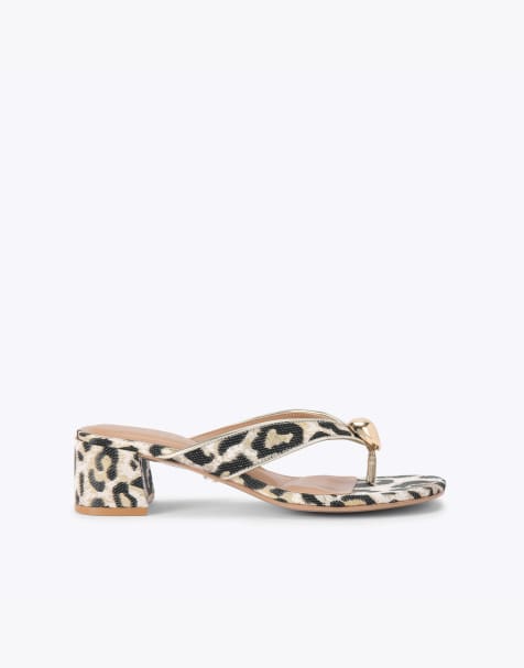 Carvela Sorano block heeled sandals in gold combination - view 1