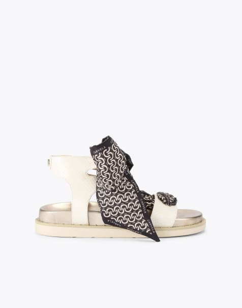 Carvela Sorrento scarf sandal flat sandals in bone - view 1