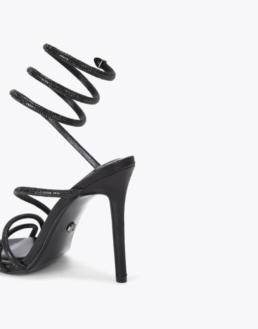 Carvela Spiral 105 heeled sandals in black, 3 of 4