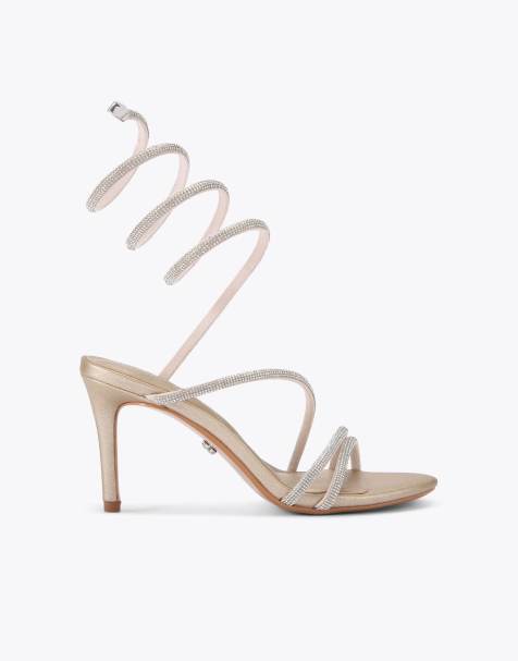 Carvela Spiral 80 heeled sandals in gold - view 1