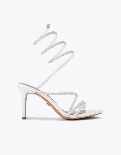 Carvela Spiral 80 heeled sandals in white - view 1
