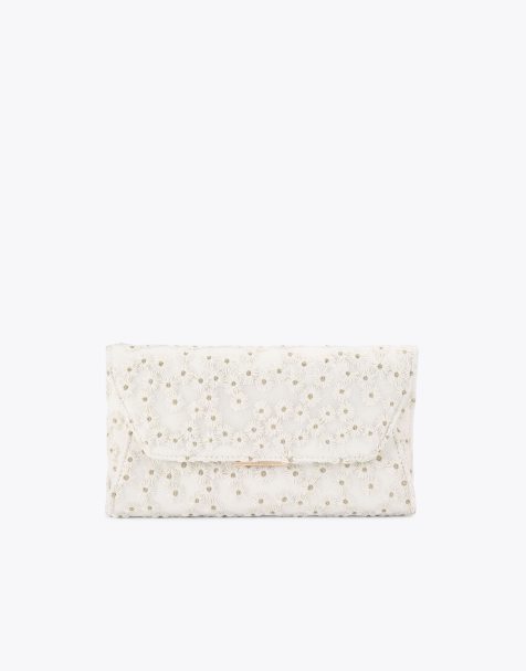 Carvela Spirit daisy clutch in white comb - view 1