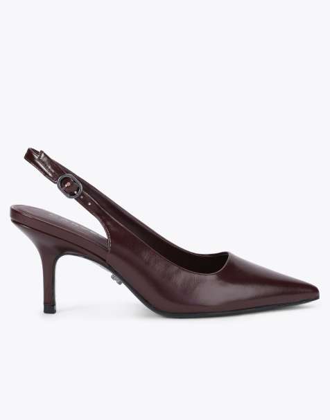 Carvela Spirit sling heeled sandals in red dark - view 1