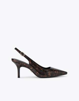  Spirit sling heeled shoes in black brown
