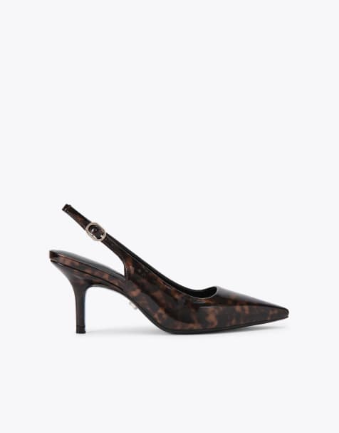 Carvela Spirit sling heeled shoes in black brown - view 1