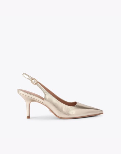 Carvela Spirit sling heeled shoes in gold - view 1