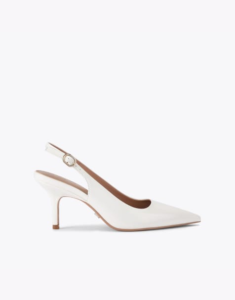 Carvela Spirit sling heeled shoes in white - view 1