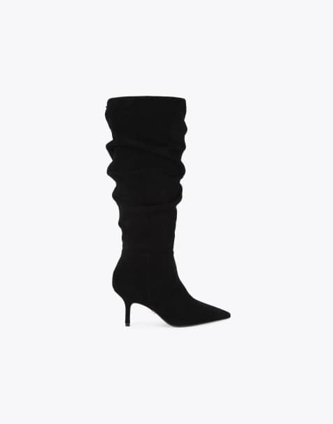 Carvela Spirit slouch knee boots in black suede - view 1