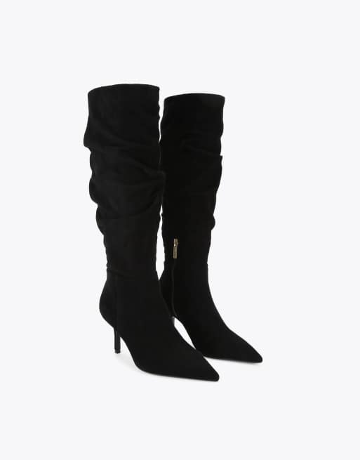 Carvela Spirit slouch knee boots in black suede, 2 of 4