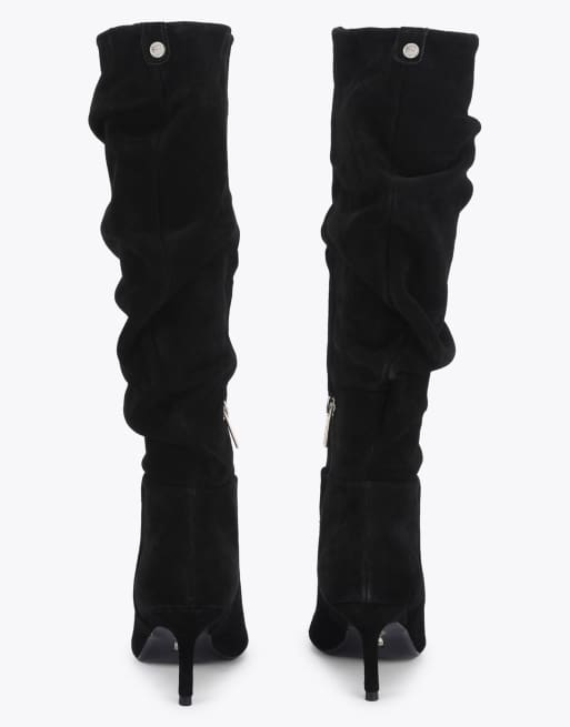 Carvela Spirit slouch wide fit knee boots in black, 3 of 4