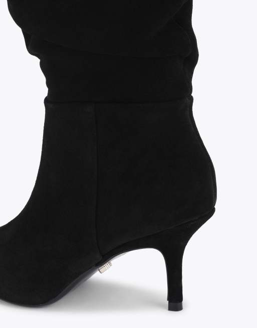 Carvela Spirit slouch wide fit knee boots in black, 4 of 4