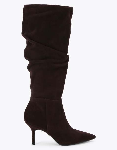 Carvela Spirit slouch wide fit knee boots in brown - view 1