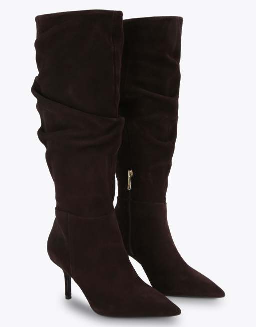 Carvela Spirit slouch wide fit knee boots in brown, 2 of 4