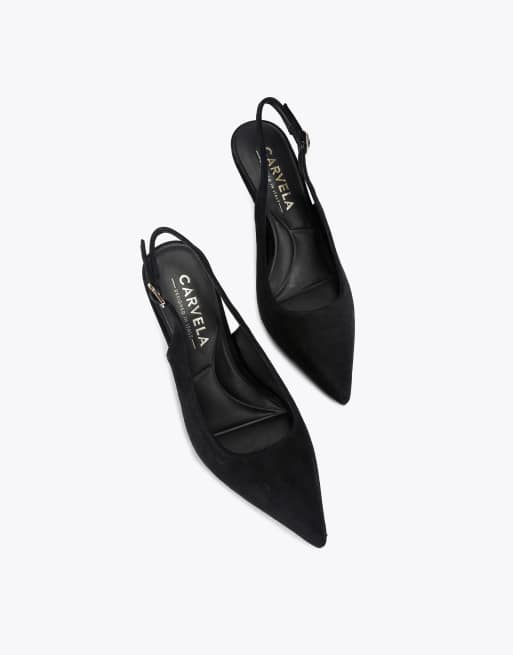 Carvela Spirited heeled shoes in black suede, 2 of 4