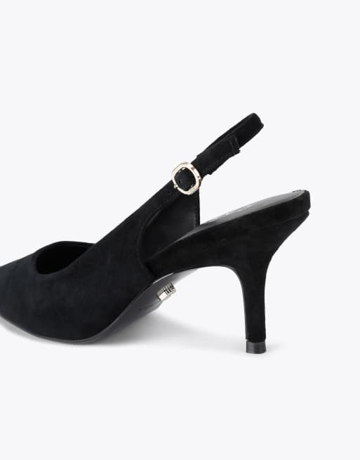 Carvela Spirited heeled shoes in black suede, 3 of 4