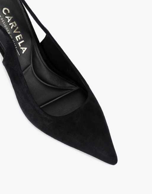 Carvela Spirited heeled shoes in black suede, 4 of 4