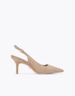  Spirited heeled shoes in taupe suede 