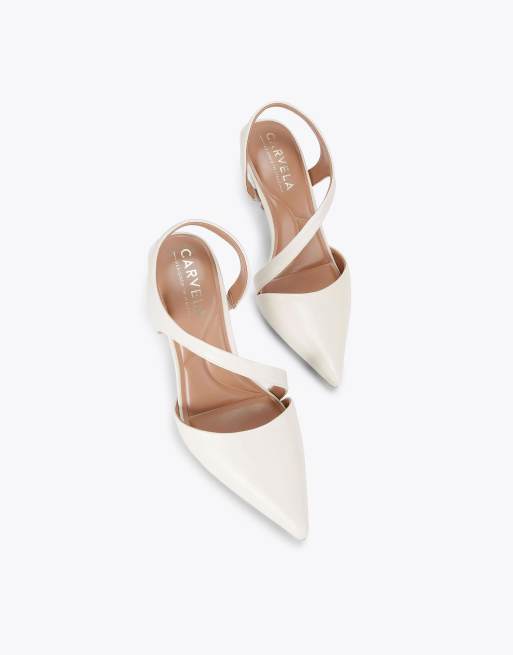 Carvela Symmetry court heeled shoes in bone, 2 of 4